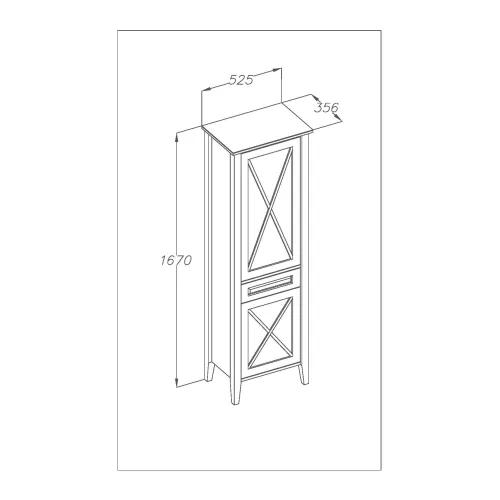Пенал напольный OPADIRIS Палермо левый/правый  белый матовый, Выбрать цвет: Белый, Ориентация: Левая, изображение 8