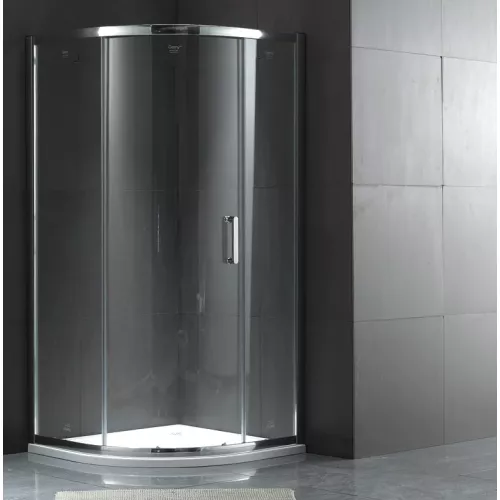 Душевой уголок Gemy Victoria четверть круга прозрачное стекло  90х90, изображение 2