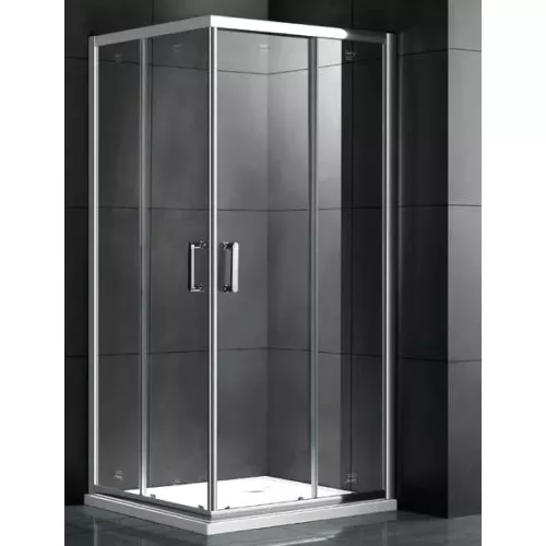Душевой уголок Gemy Victoria квадратный поддон прозрачное стекло, Цвет стекла: прозрачное, Выбрать размер: 100x100, изображение 2
