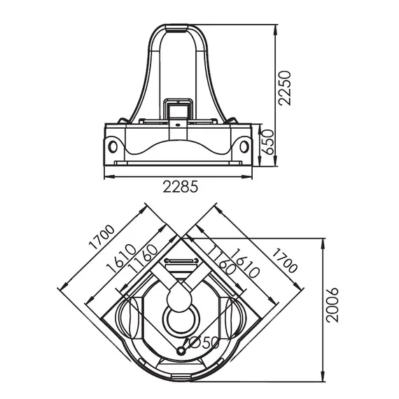 Акриловая гидромассажная ванна Gemy G9070