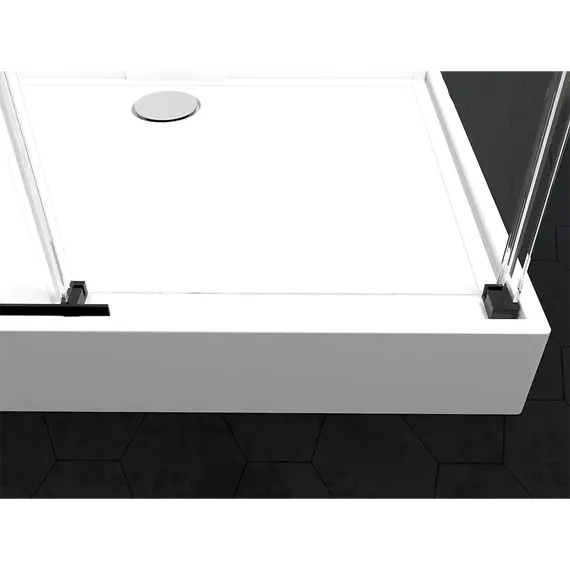 Душевая кабина Black&White G8708 без крыши 80х110 см прямоугольная