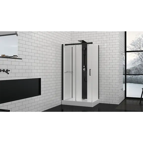 Душевая кабина Black&White G8708 без крыши 80х110 см прямоугольная