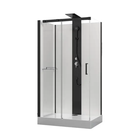 Душевая кабина Black&White G8708 без крыши 80х110 см прямоугольная