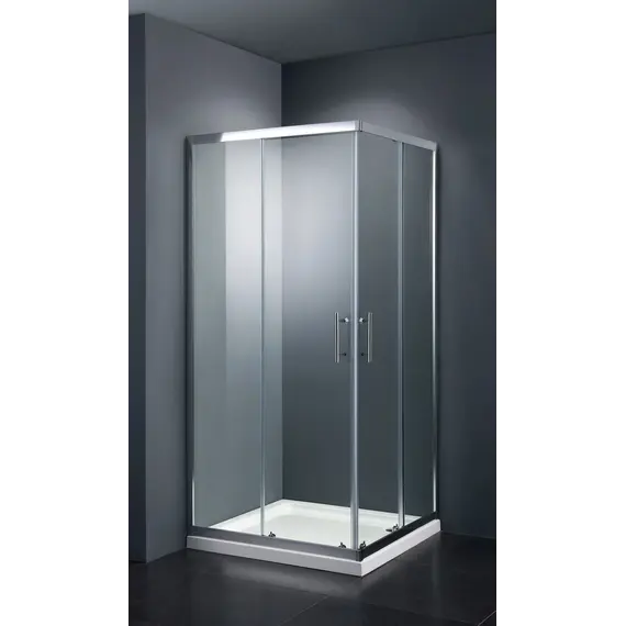 Душевой угол Black & White S102  прозрачное/хром