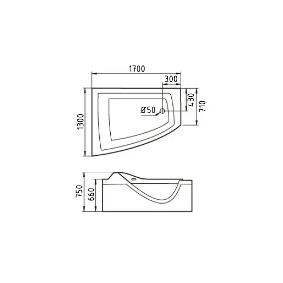 Акриловая гидромассажная ванна Gemy G9056