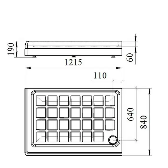 Поддон к душевому углу Radomir Верчелли  120х80