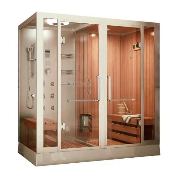 Кабина с финской сауной FRANK серия 900, с печкой Harvia, левая/правая