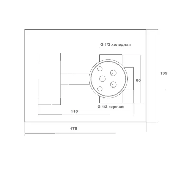 Bronze De Luxe Гигиенический встраиваемый душ Windsor 10136