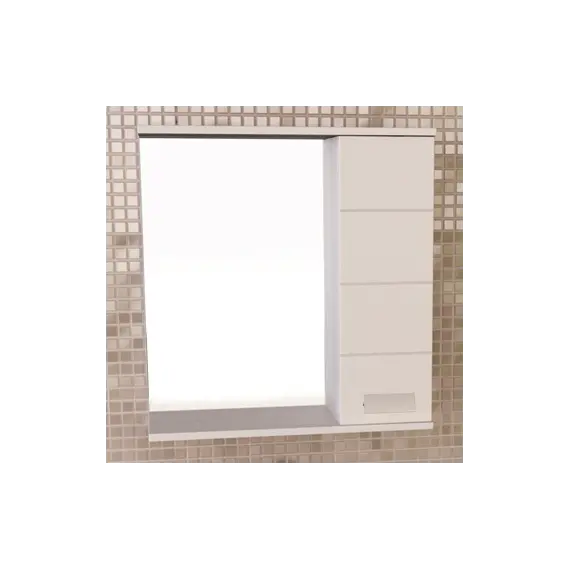 COMFORTY. Зеркало-шкаф "Модена М-60/75/90" белый матовый