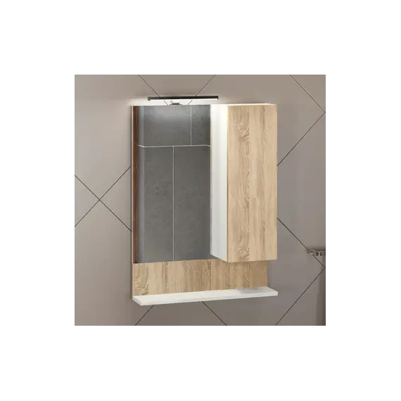 Зеркало-шкаф Comforty Рига, дуб сонома