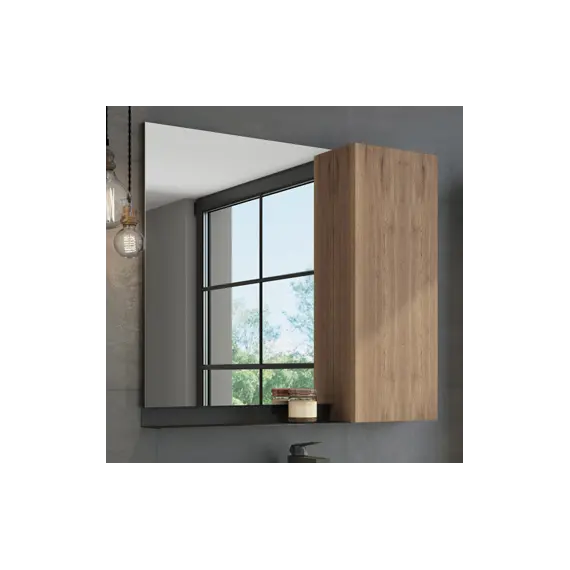 Зеркало-шкаф Comforty Кёльн, цвет дуб темный