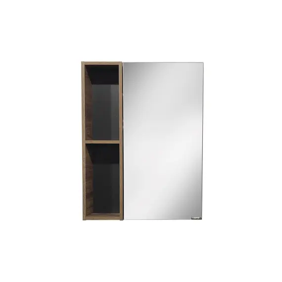 COMFORTY Зеркало-шкаф "Штутгарт-60/75/90" дуб тёмно-коричневый