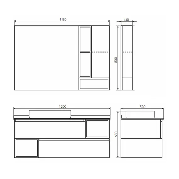 Зеркало-шкаф Comforty Прага, дуб белый