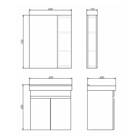 Зеркало-шкаф Comforty Тромсе, дуб сонома