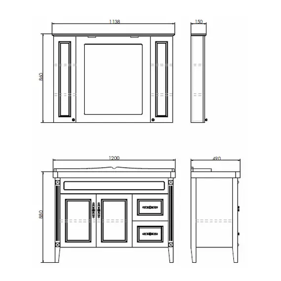 Зеркало-шкаф Comforty Палермо