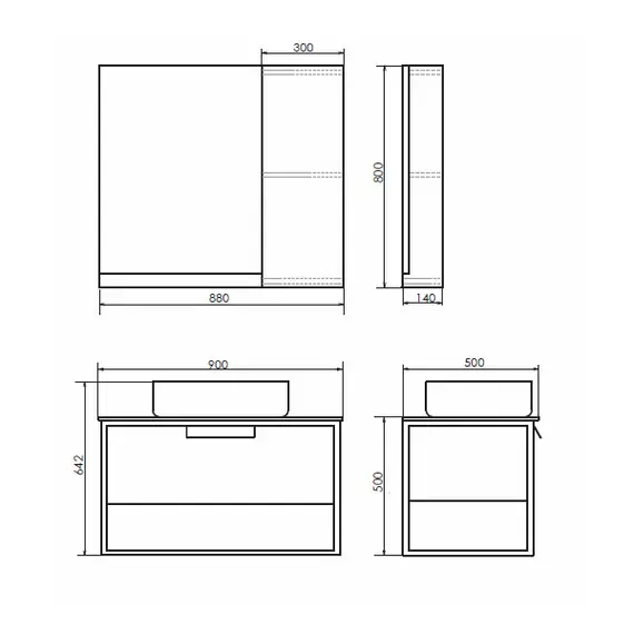 Зеркало-шкаф Comforty Кёльн, цвет дуб темный