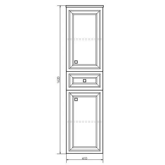 COMFORTY. Шкаф-колонна "Феррара-40" белый глянец
