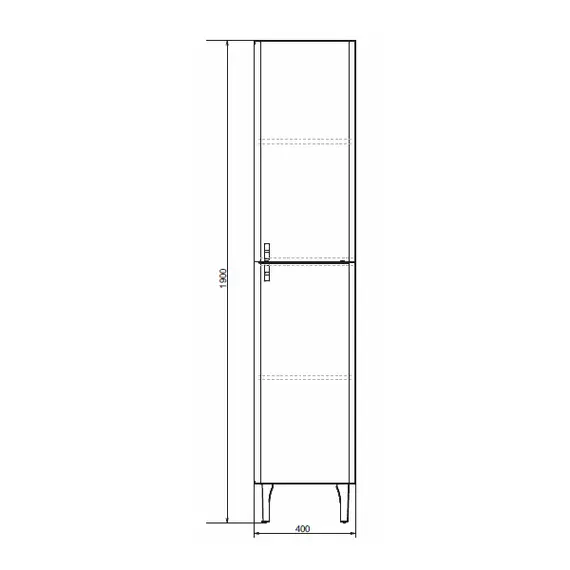 COMFORTY. Шкаф-колонна "Сорренто-40" светло-серый