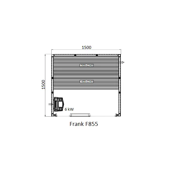 Финская сауна Frank 850 серия, 2 полки , кедр