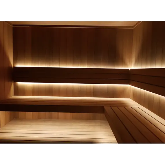 Финская сауна Frank 800 серия, 1 полка, липа/кедр