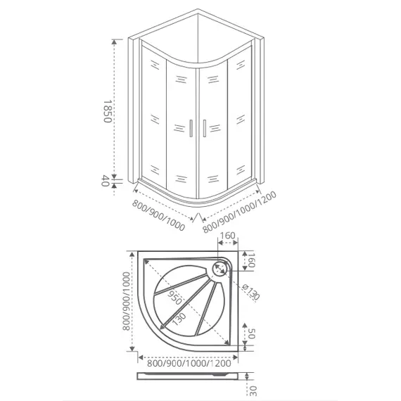 Душевой уголок Good Door Infinity R-C-CH/-G-CH без поддона