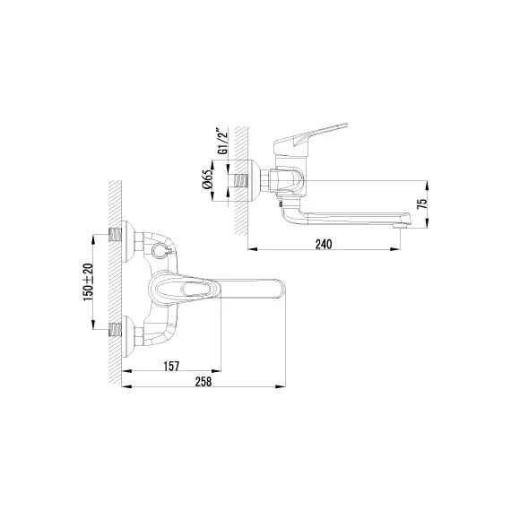 Смеситель Lemark Luna LM4114C для ванны