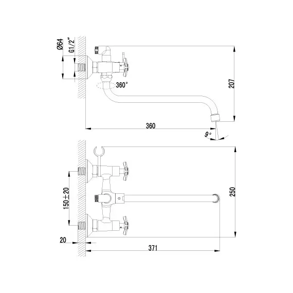 Смеситель Lemark Partner LM6541C универсальный