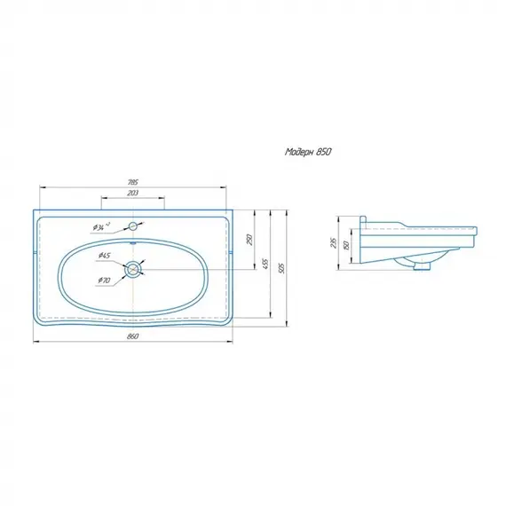 Умывальник СаНта Модерн