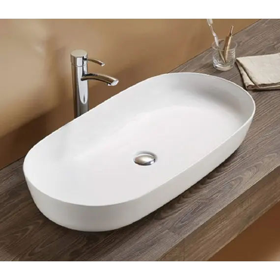 Раковина накладная овальная CeramaLux 78327