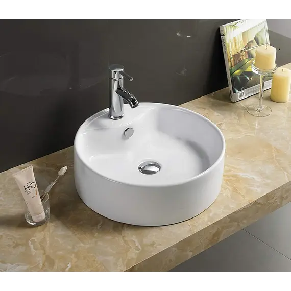 Раковина накладная круглая CeramaLux серия N 7026B/9008В