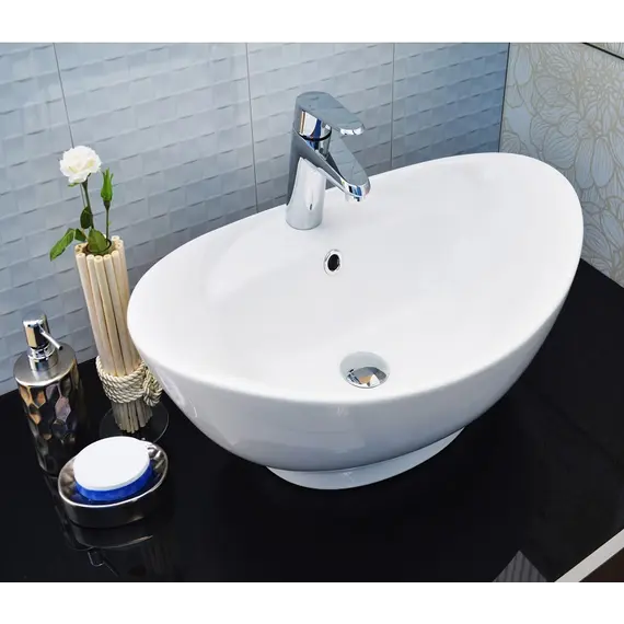 Раковина накладная овальная CeramaLux серия N 9018