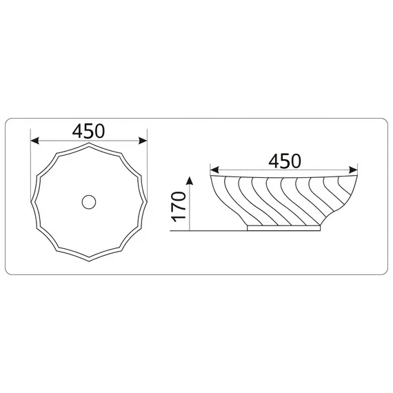 Раковина накладная круглая CeramaLux 9073