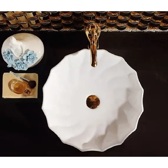 Раковина накладная круглая CeramaLux 9073