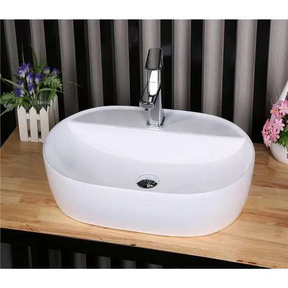 Раковина накладная овальная CeramaLux D1346/D1347