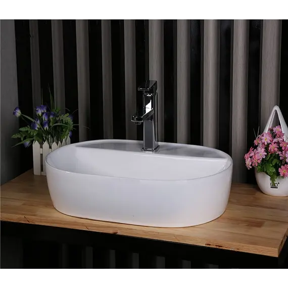 Раковина накладная овальная CeramaLux D1346/D1347