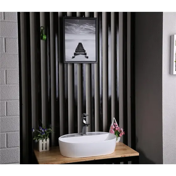 Раковина накладная овальная CeramaLux D1346/D1347