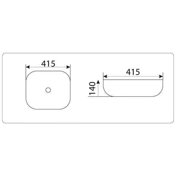 Раковина накладная полукруглая CeramaLux NC 360