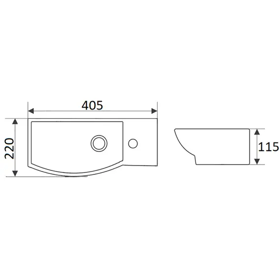 Раковина подвесная прямоугольная CeramaLux  7947