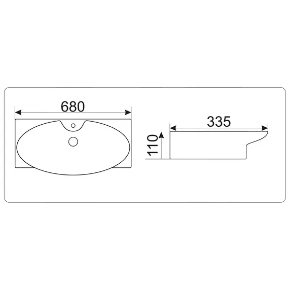 Раковина подвесная/накладная CeramaLux STR4282