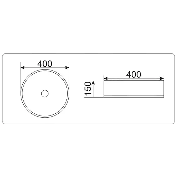 Раковина накладная круглая CeramaLux  9011
