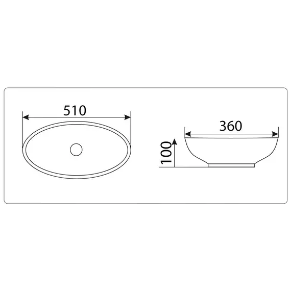 Умывальник овальный CeramaLux 9022
