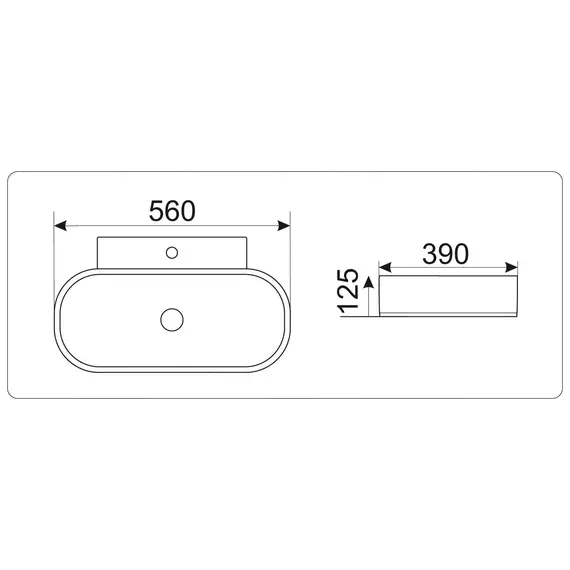 Раковина накладная овальная CeramaLux 9234
