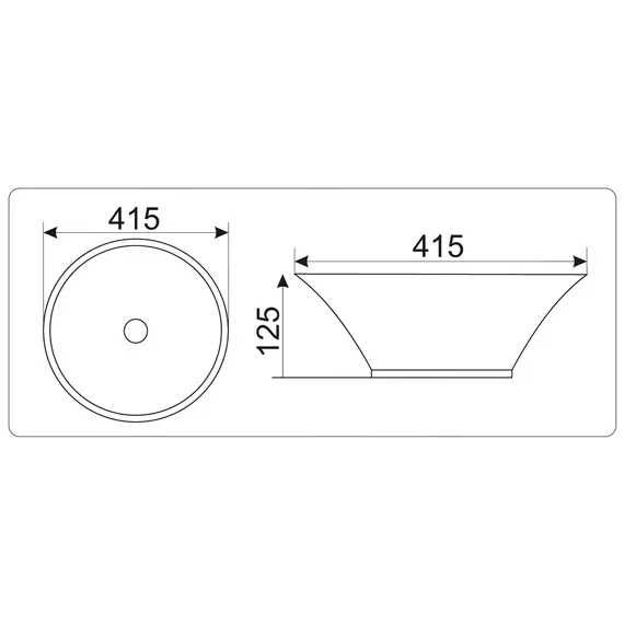Раковина накладная круглая CeramaLux  9381