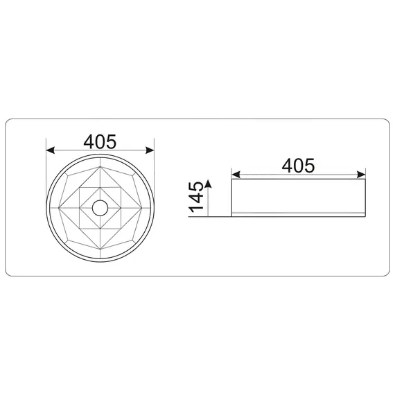 Раковина накладная круглая CeramaLux  9425