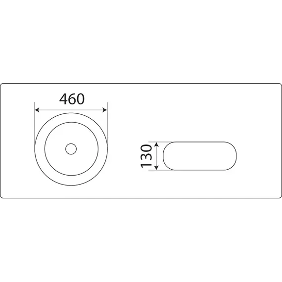 Раковина накладная круглая CeramaLux 7031