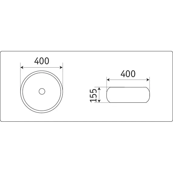 Раковина накладная круглая CeramaLux NC 78217