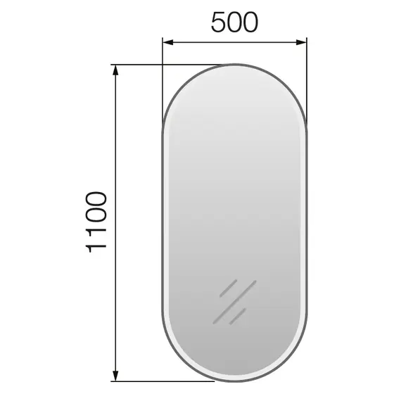 Зеркало 1 Marka  Lola 50 с подсветкой