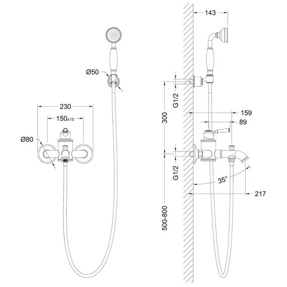 Смеситель для ванны с душем Timo Arisa 5314/02Y