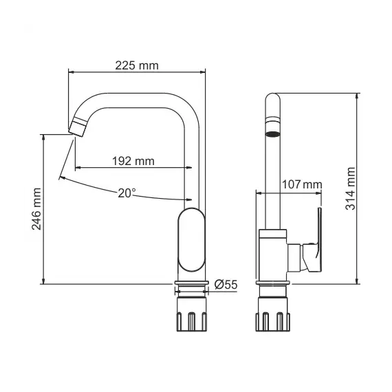Смеситель для кухни WasserKRAFT Mindel 8507