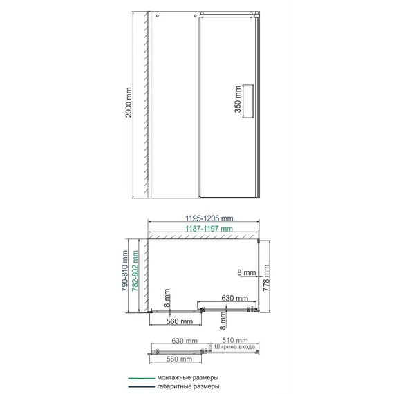 Душевой уголок WasserKraft  Dinkel 58R06